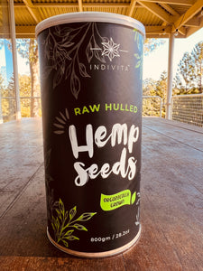 Hemp Seeds - Indivita, Organic Raw Hulled, 800g