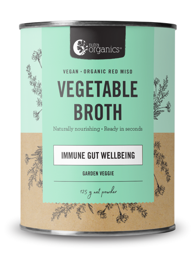 Broth Powder - Vegetable, Nutra Organics, Canister 125g