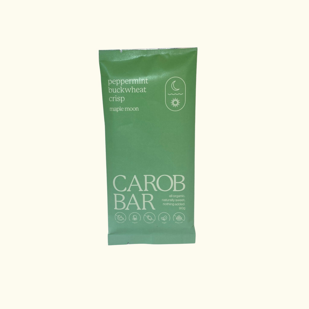 Carob Bar - Maple Moon, Peppermint Buckwheat Crisp, 90g