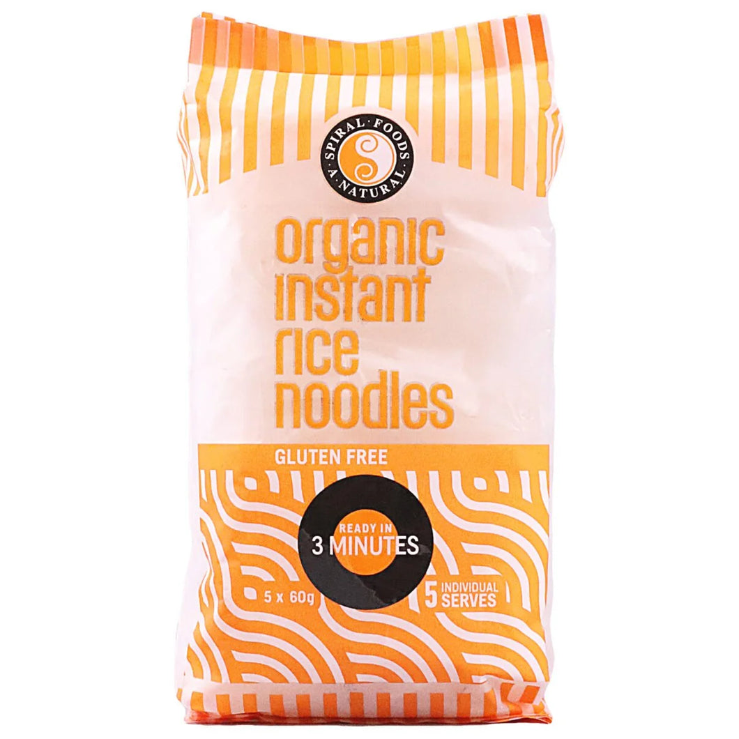 Noodle, Organic Instant Rice Noodle - Spiral Foods, 60g x 5 pack