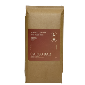 Carob Bar - Maple Moon, Almond Chunks & Rock Salt, 90g