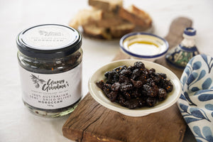 Olives - Semi-Dried Moroccan, Grumpy Grandma's, 100% Australian, 200g