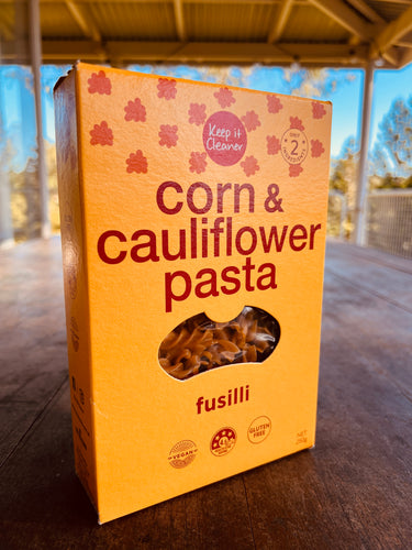Pasta - Corn & Cauliflower Fusilli, Keep It Cleaner, Vegan Gluten-Free, 250g