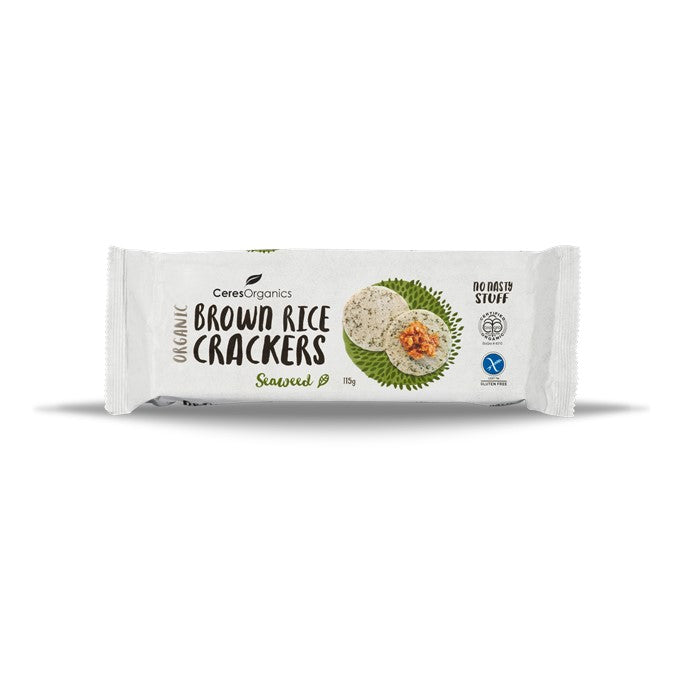 Crackers - Brown Rice, Ceres Organic, Seaweed, 115g