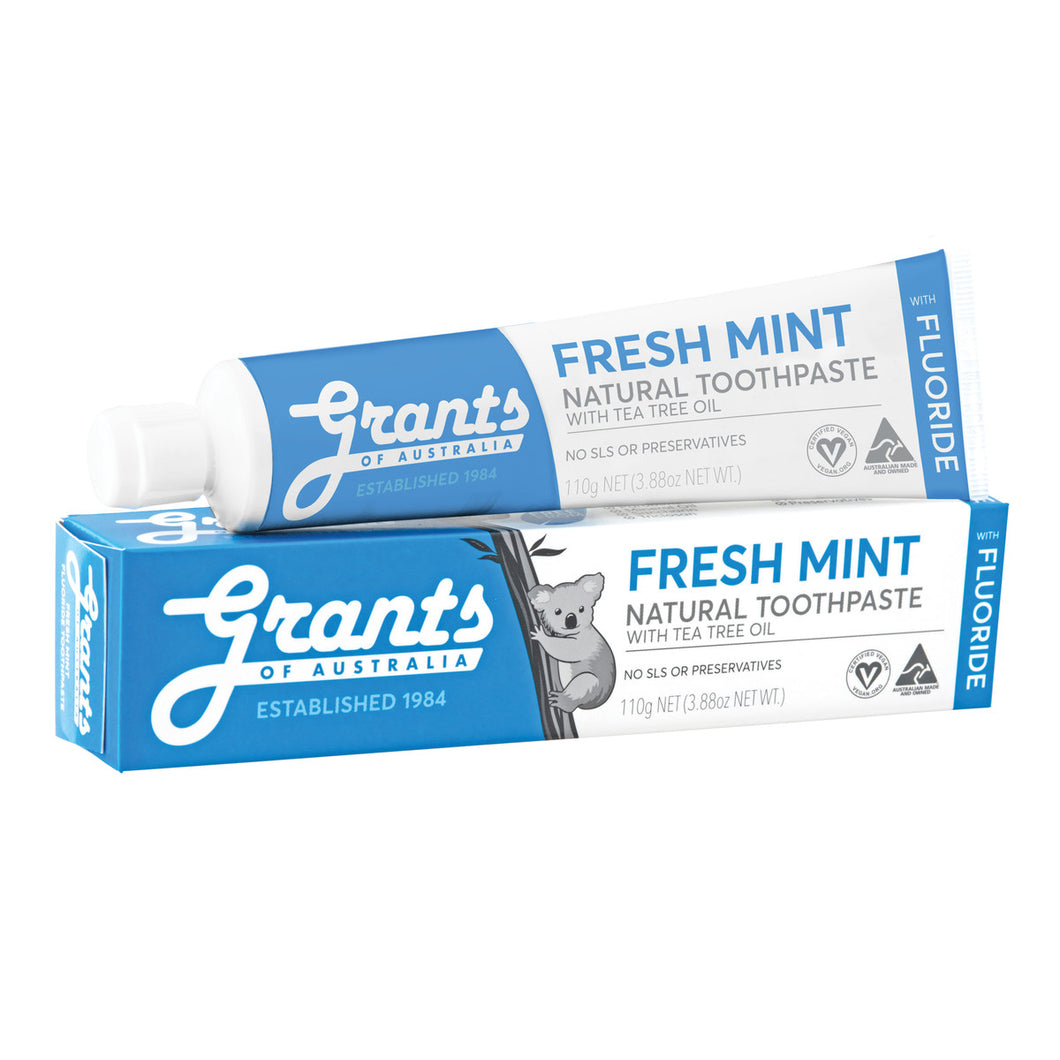 Toothpaste - Grants Fresh Mint w Fluoride, 110g