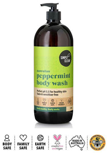 Body Wash, Peppermint - Simply Clean