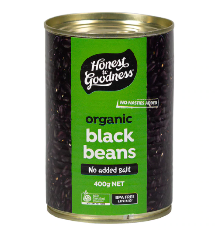 Black Beans - Organic BPA Free Tin, 400g