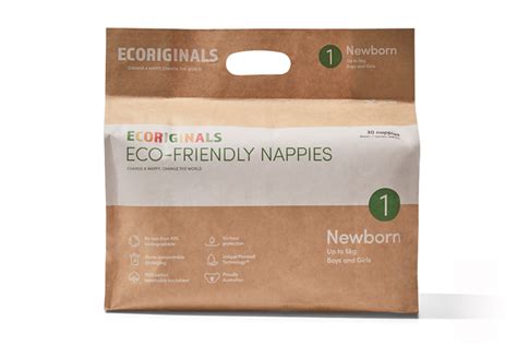 Nappies - Ecoriginals, Newborn Plus, 3.5 - 5 Kg (30 pack)