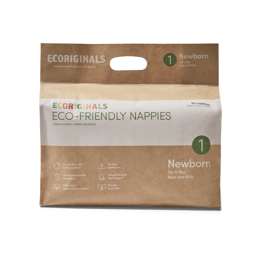 Nappies - Ecoriginals, Newborn, 0 - 4 Kg (30 pack)